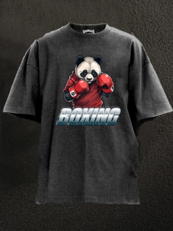 Animal T-Shirts - Cute Cartoon Boxing Gloves Black