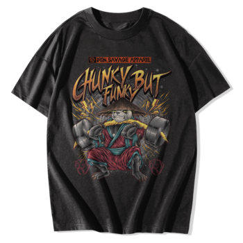 Animal T-Shirts – Bold Typography With Martial Arts Panda Black