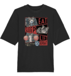 Animal T-Shirts – Retro Cartoon Fitness Cats Black 1 Animal T-Shirts – Retro Cartoon Fitness Cats Black