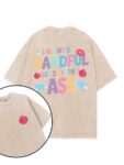 Letters T-Shirts – Playful Bold Typography Beige 1 Letters T-Shirts – Playful Bold Typography Beige
