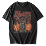 Illustration T-Shirts – Bold Firefighter Illustration Black 1 Illustration T-Shirts – Bold Firefighter Illustration Black