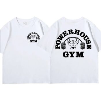Illustration T-Shirts – Bold Gym Weightlifting Graphic White