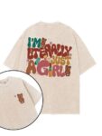 Letters T-Shirts – Playful Bubble Letters With Cute Bears Beige