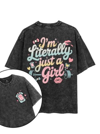 Letters T-Shirts – Pastel Playful Typography Black