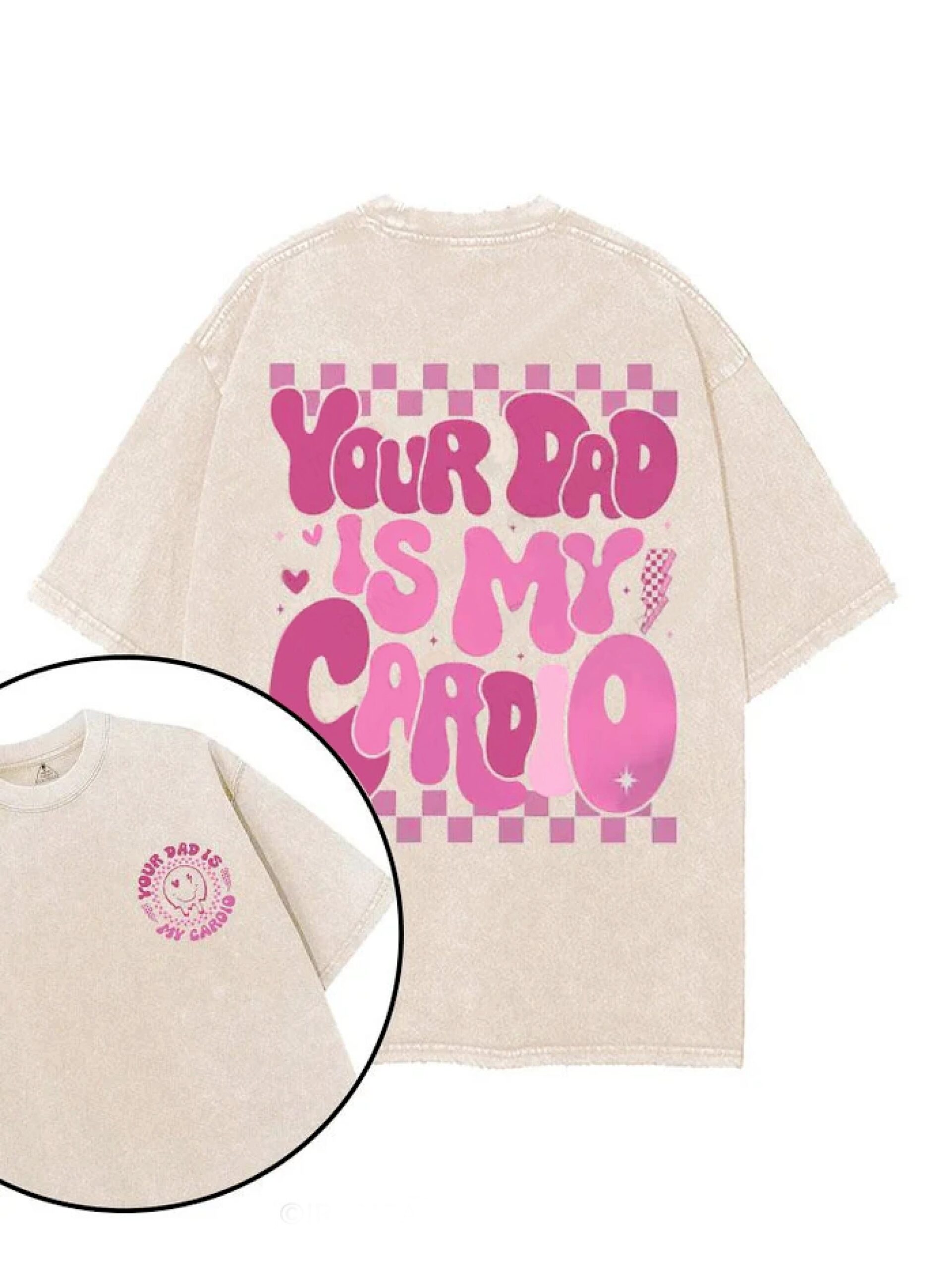 Letters T-Shirts – Retro Cartoon Typography Beige Letters T-Shirts – Retro Cartoon Typography Beige