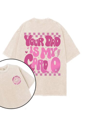 Letters T-Shirts – Retro Cartoon Typography Beige