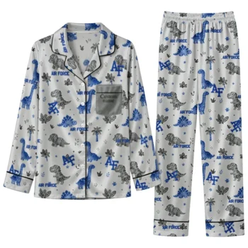 Air Force Falcons Long Pajama Set Customized Character Scatter Best Selling