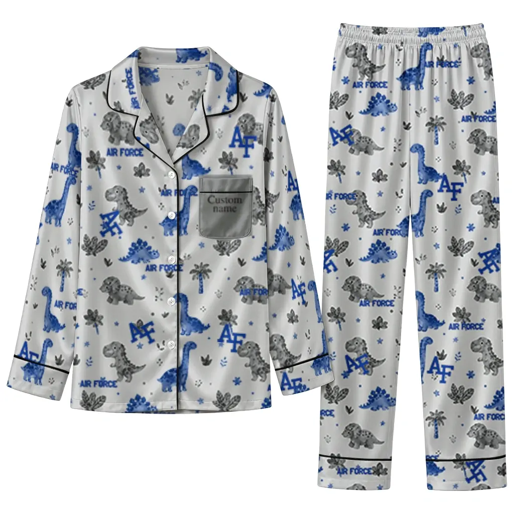 Air Force Falcons Long Pajama Set Customized Character Scatter Best Selling Air Force Falcons Long Pajama Set Customized Character Scatter Best Selling