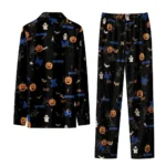 Air Force Falcons Long Pajama Set Customized Icon Confetti Black Best Selling