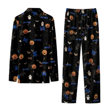 Air Force Falcons Long Pajama Set Customized Icon Confetti Black Fashion Forward