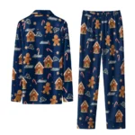 Akron Zips Long Pajama Set Custom Candy Scatter Blue Best Selling