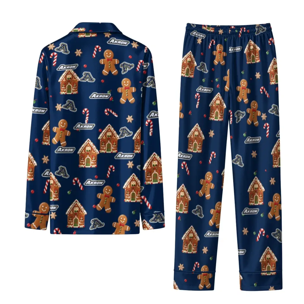 Akron Zips Long Pajama Set Custom Candy Scatter Blue Fashion Forward Akron Zips Long Pajama Set Custom Candy Scatter Blue Fashion Forward