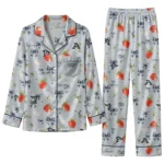 Akron Zips Long Pajama Set - Custom Ribbon Florals Blue 1 Akron Zips Long Pajama Set Custom Ribbon Florals Blue Best Selling