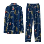 Akron Zips Long Pajama Set Custom Sprig Scatter Blue Best Selling