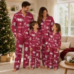 Alabama Crimson Tide Long Pajama Set Custom Cloud Stars Crimson Best Selling