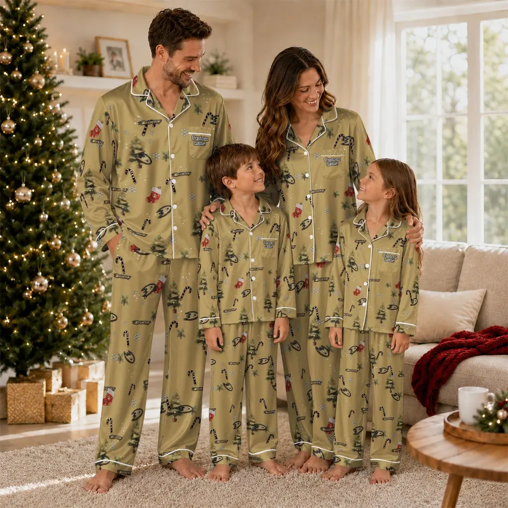 Anaheim Ducks Long Pajama Set Customized Sprig Scatter Gold Latest Model Anaheim Ducks Long Pajama Set Customized Sprig Scatter Gold Latest Model