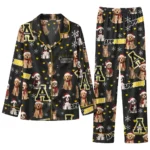 Appalachian State Mountaineers Long Pajama Set Custom Animal Scatter Black Best Selling