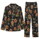 Appalachian State Mountaineers Long Pajama Set Custom Candy Scatter Black Best Selling