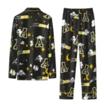Appalachian State Mountaineers Long Pajama Set Custom Cloud Stars Black Best Selling