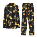 Appalachian State Mountaineers Long Pajama Set Custom Snack Scatter Black Best Selling