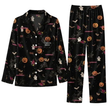 arizona cardinals long pajama set customized icon confetti black best selling.webp