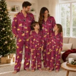 Arizona Cardinals Long Pajama Set Customized Snack Scatter Red Best Selling