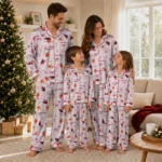 arizona cardinals long pajama set personalized ribbon florals red best selling.webp