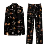 arizona coyotes long pajama set customized icon confetti black best selling.webp