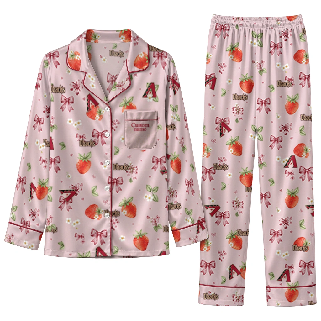 arizona diamondbacks long pajama set personalized ribbon florals red best selling.webp arizona diamondbacks long pajama set personalized ribbon florals red best selling.webp