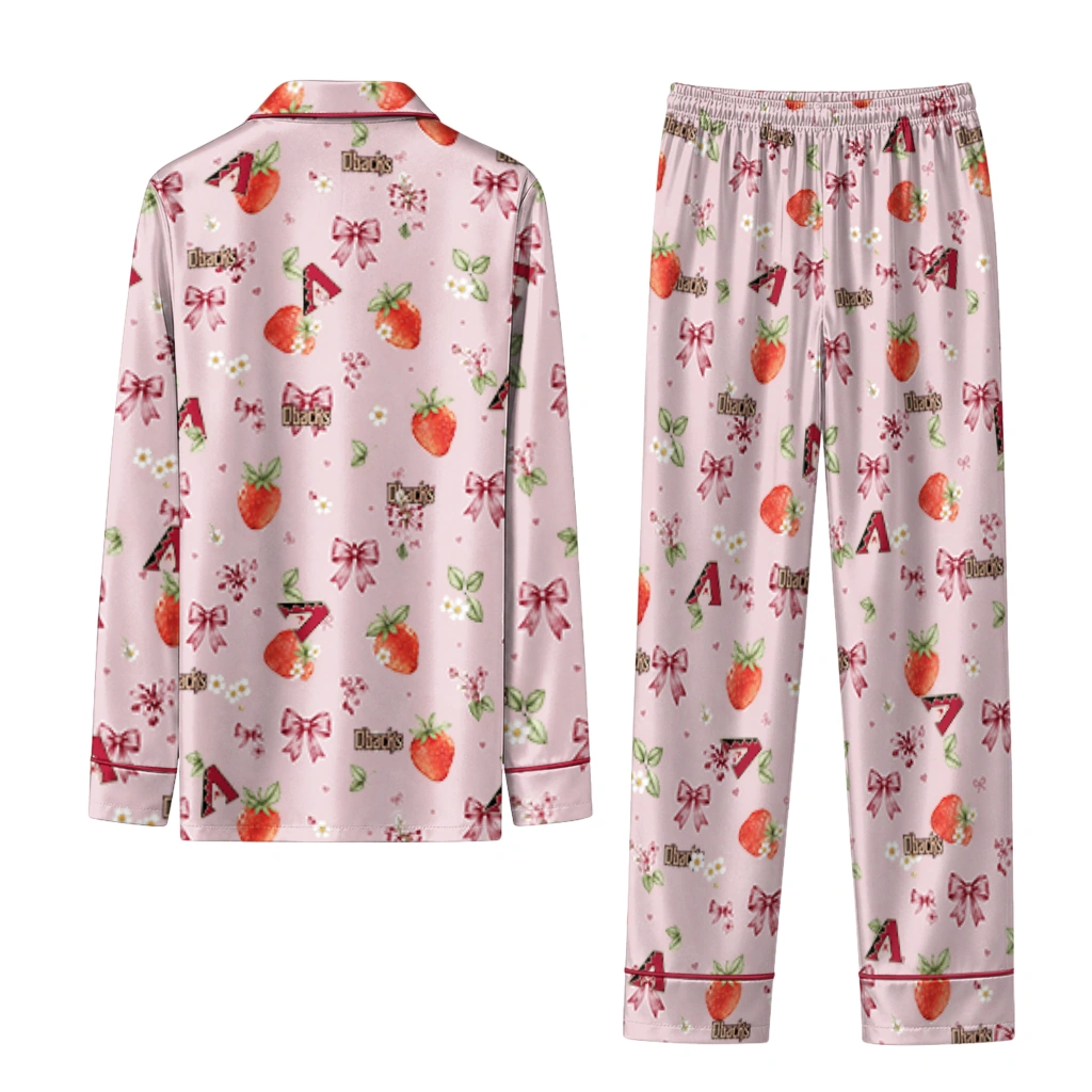 arizona diamondbacks long pajama set personalized ribbon florals red fashion forward.webp arizona diamondbacks long pajama set personalized ribbon florals red fashion forward.webp