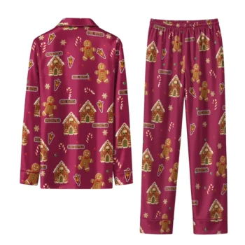 Arizona State Sun Devils Long Pajama Set Custom Candy Scatter Maroon Fashion Forward