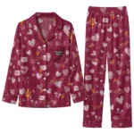 Arizona State Sun Devils Long Pajama Set - Custom Heart Charms Maroon 1 Arizona State Sun Devils Long Pajama Set Custom Heart Charms Maroon Best Selling