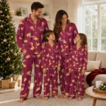 Arizona State Sun Devils Long Pajama Set Custom Snack Scatter Maroon Best Selling