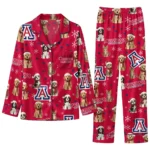 Arizona Wildcats Long Pajama Set Customized Animal Scatter Red Best Selling