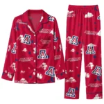 Arizona Wildcats Long Pajama Set Customized Cloud Stars Red Best Selling