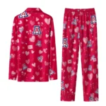 Arizona Wildcats Long Pajama Set Customized Heart Charms Red Best Selling