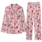Arizona Wildcats Long Pajama Set Customized Ribbon Florals Red Best Selling