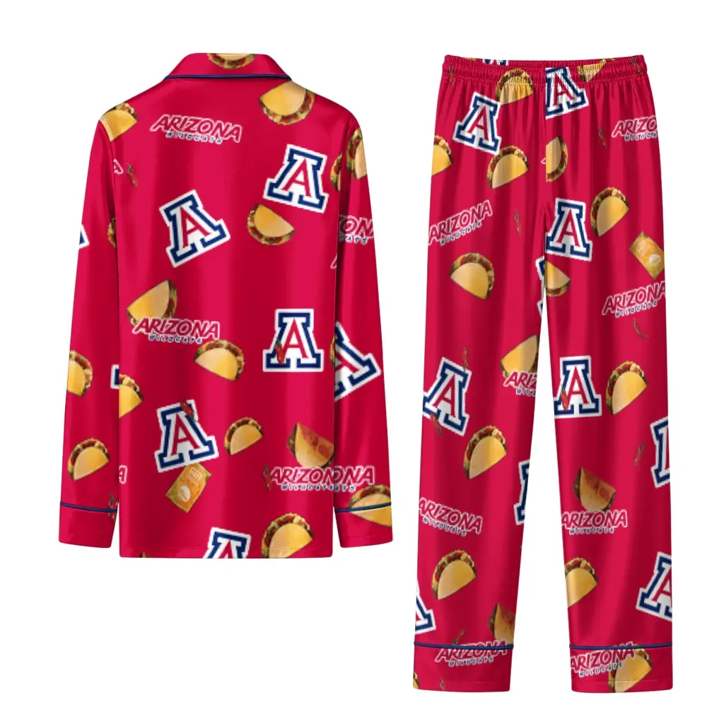 Arizona Wildcats Long Pajama Set Customized Snack Scatter Red Fashion Forward Arizona Wildcats Long Pajama Set Customized Snack Scatter Red Fashion Forward