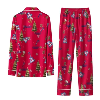Arizona Wildcats Long Pajama Set Customized Sprig Scatter Red Fashion Forward