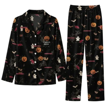 Arkansas Razorbacks Long Pajama Set Customized Icon Confetti Black Best Selling