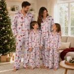 Arkansas Razorbacks Long Pajama Set Customized Ribbon Florals Red Best Selling