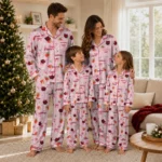 Arkansas State Red Wolves Long Pajama Set Personalized Ribbon Florals Scarlet Best Selling