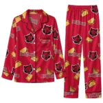 Arkansas State Red Wolves Long Pajama Set Personalized Snack Scatter Scarlet Best Selling
