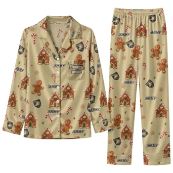 Army Black Knights Long Pajama Set Personalized Candy Scatter Gold Best Selling