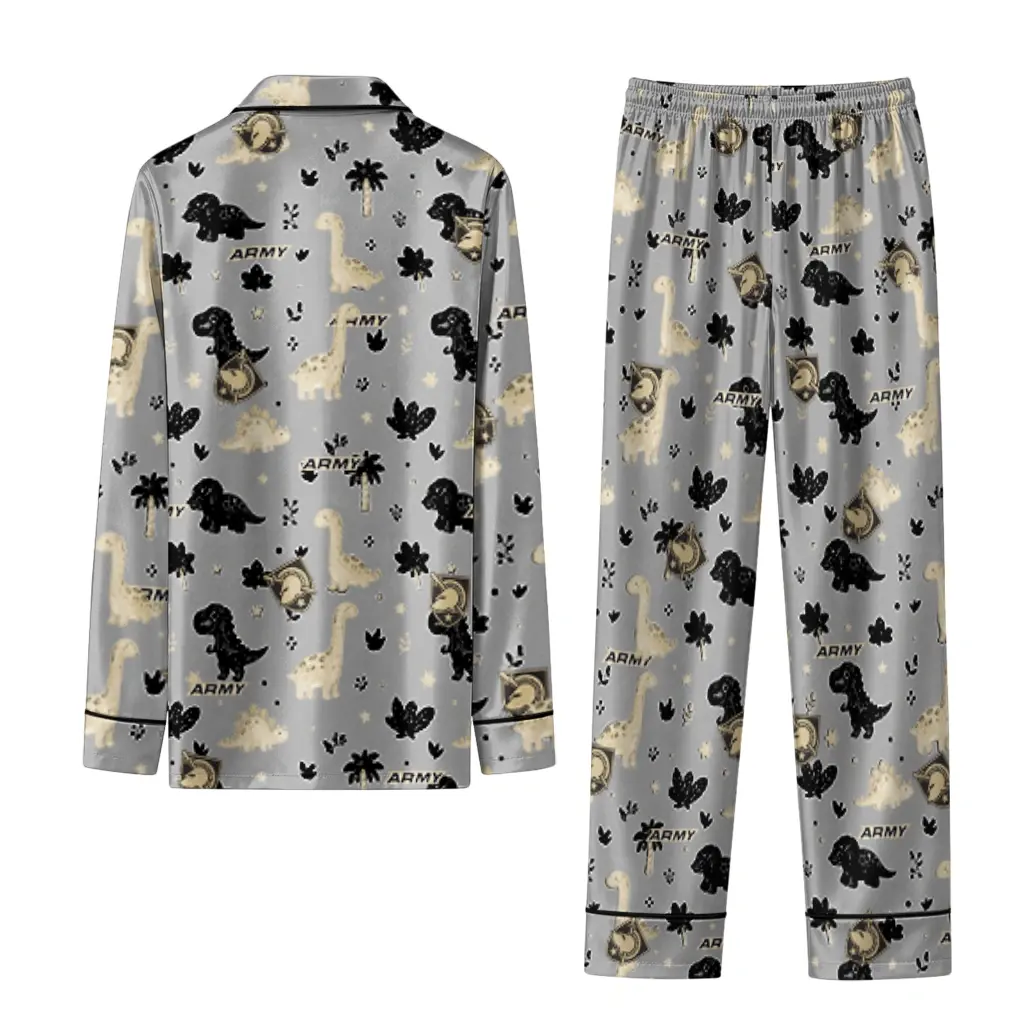 Army Black Knights Long Pajama Set Personalized Character Scatter Fashion Forward Army Black Knights Long Pajama Set Personalized Character Scatter Fashion Forward