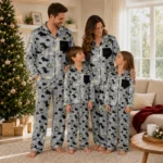 Army Black Knights Long Pajama Set Personalized Character Scatter Best Selling