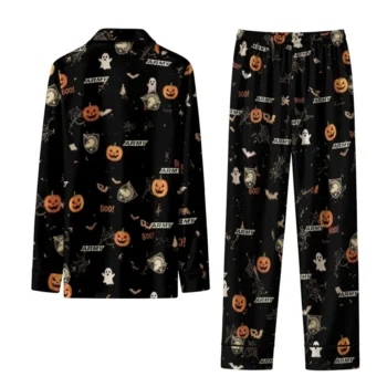 Army Black Knights Long Pajama Set Personalized Icon Confetti Black Fashion Forward
