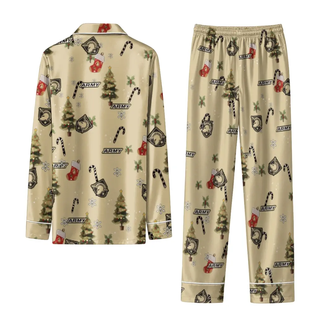 Army Black Knights Long Pajama Set Personalized Sprig Scatter Gold Fashion Forward Army Black Knights Long Pajama Set Personalized Sprig Scatter Gold Fashion Forward