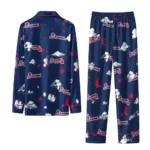 Atlanta Braves Long Pajama Set Custom Cloud Stars Navy Best Selling
