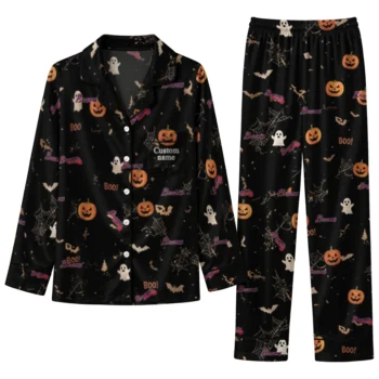 atlanta braves long pajama set personalized icon confetti black best selling.webp
